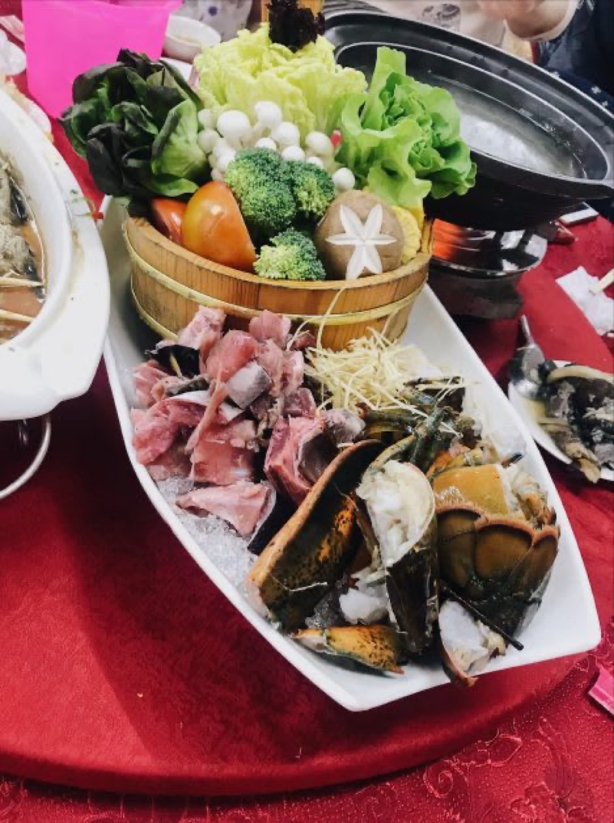 洪廚囍宴台南婚宴創意海鮮船盤擺盤